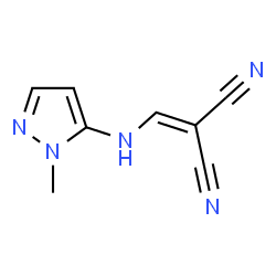 ChemSpider 2D Image | {[(1-Methyl-1H-pyrazol-5-yl)amino]methylene}malononitrile | C8H7N5