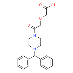 ChemSpider 2D Image | 2-[2-(4-benzhydrylpiperazino)-2-oxoethoxy]acetic acid | C21H24N2O4