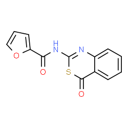 ChemSpider 2D Image | N-(4-Oxo-4H-3,1-benzothiazin-2-yl)-2-furamide | C13H8N2O3S