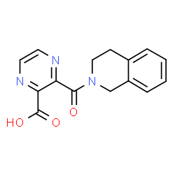 ChemSpider 2D Image | 3-(3,4-Dihydro-2(1H)-isoquinolinylcarbonyl)-2-pyrazinecarboxylic acid | C15H13N3O3