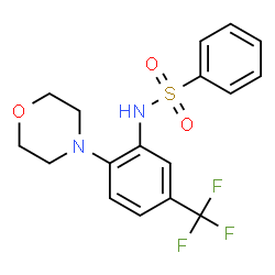 ChemSpider 2D Image | N-[2-morpholino-5-(trifluoromethyl)phenyl]benzenesulfonamide | C17H17F3N2O3S