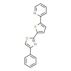 ChemSpider 2D Image | 2-[5-(4-Phenyl-1,3-thiazol-2-yl)-2-thienyl]pyridine | C18H12N2S2