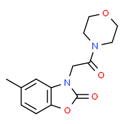 ChemSpider 2D Image | 5-methyl-3-(2-morpholino-2-oxoethyl)-1,3-benzoxazol-2(3H)-one | C14H16N2O4