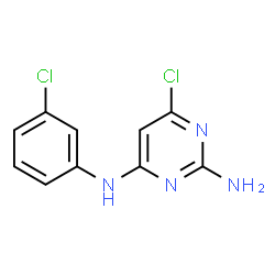ChemSpider 2D Image | 6-Chloro-N~4~-(3-chlorophenyl)-2,4-pyrimidinediamine | C10H8Cl2N4