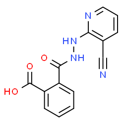 ChemSpider 2D Image | 2-{[2-(3-Cyano-2-pyridinyl)hydrazino]carbonyl}benzoic acid | C14H10N4O3