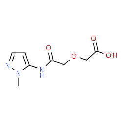 ChemSpider 2D Image | {2-[(1-Methyl-1H-pyrazol-5-yl)amino]-2-oxoethoxy}acetic acid | C8H11N3O4
