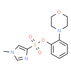 ChemSpider 2D Image | 2-morpholinophenyl 1-methyl-1H-imidazole-4-sulfonate | C14H17N3O4S