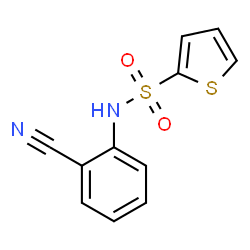 ChemSpider 2D Image | N-(2-Cyanophenyl)-2-thiophenesulfonamide | C11H8N2O2S2