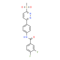 ChemSpider 2D Image | 3,4-Difluoro-N-{4-[6-(methylsulfonyl)-3-pyridazinyl]phenyl}benzamide | C18H13F2N3O3S