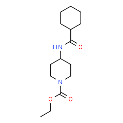 ChemSpider 2D Image | Ethyl 4-[(cyclohexylcarbonyl)amino]-1-piperidinecarboxylate | C15H26N2O3