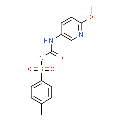 ChemSpider 2D Image | N-[(6-Methoxy-3-pyridinyl)carbamoyl]-4-methylbenzenesulfonamide | C14H15N3O4S
