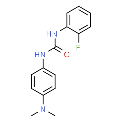 ChemSpider 2D Image | 1-[4-(Dimethylamino)phenyl]-3-(2-fluorophenyl)urea | C15H16FN3O