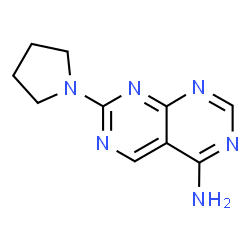 ChemSpider 2D Image | 7-(1-Pyrrolidinyl)pyrimido[4,5-d]pyrimidin-4-amine | C10H12N6