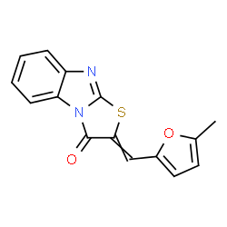 ChemSpider 2D Image | 2-[(5-Methyl-2-furyl)methylene][1,3]thiazolo[3,2-a]benzimidazol-3(2H)-one | C15H10N2O2S