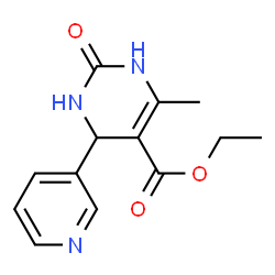 ChemSpider 2D Image | Ethyl 6-methyl-2-oxo-4-(3-pyridinyl)-1,2,3,4-tetrahydro-5-pyrimidinecarboxylate | C13H15N3O3