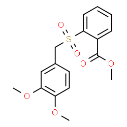 ChemSpider 2D Image | Methyl 2-[(3,4-dimethoxybenzyl)sulfonyl]benzoate | C17H18O6S