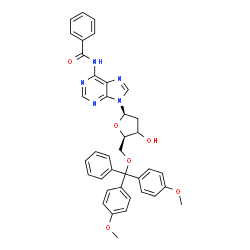 ChemSpider 2D Image | N(6)-Benzoyl-5'-O-(4,4'-Dimethoxy Trityl) -2'-Deoxy Adenosine (Dmt-Da-Bz) | C38H35N5O6