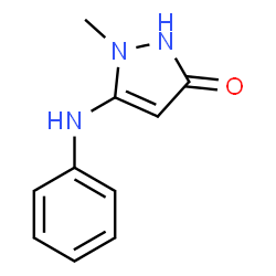 ChemSpider 2D Image | 5-anilino-1-methyl-1H-pyrazol-3-ol | C10H11N3O