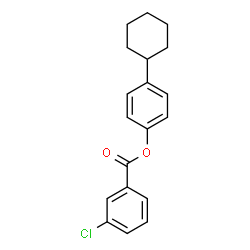 ChemSpider 2D Image | 4-Cyclohexylphenyl 3-chlorobenzoate | C19H19ClO2