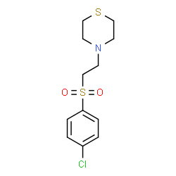 ChemSpider 2D Image | 4-{2-[(4-Chlorophenyl)sulfonyl]ethyl}thiomorpholine | C12H16ClNO2S2