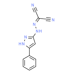 ChemSpider 2D Image | [(5-Phenyl-1H-pyrazol-3-yl)hydrazono]malononitrile | C12H8N6
