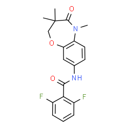 ChemSpider 2D Image | 2,6-Difluoro-N-(3,3,5-trimethyl-4-oxo-2,3,4,5-tetrahydro-1,5-benzoxazepin-8-yl)benzamide | C19H18F2N2O3