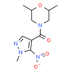 ChemSpider 2D Image | (2,6-dimethylmorpholino)(1-methyl-5-nitro-1H-pyrazol-4-yl)methanone | C11H16N4O4