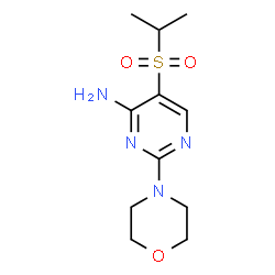 ChemSpider 2D Image | 5-(isopropylsulfonyl)-2-morpholinopyrimidin-4-amine | C11H18N4O3S