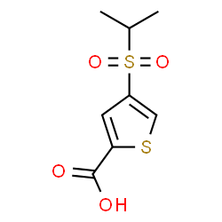 ChemSpider 2D Image | 4-(Isopropylsulfonyl)-2-thiophenecarboxylic acid | C8H10O4S2