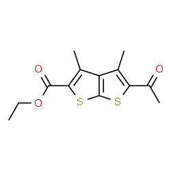 ChemSpider 2D Image | Ethyl 5-acetyl-3,4-dimethylthieno[2,3-b]thiophene-2-carboxylate | C13H14O3S2