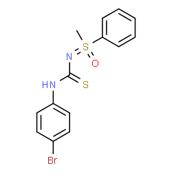 ChemSpider 2D Image | N-(4-bromophenyl)-N'-[methyl(oxo)phenyl-lambda~6~-sulfanylidene]thiourea | C14H13BrN2OS2