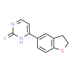 ChemSpider 2D Image | 4-(2,3-Dihydro-1-benzofuran-5-yl)pyrimidine-2-thiol | C12H10N2OS