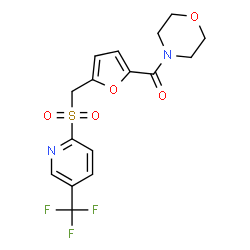 ChemSpider 2D Image | morpholino[5-({[5-(trifluoromethyl)-2-pyridyl]sulfonyl}methyl)-2-furyl]methanone | C16H15F3N2O5S