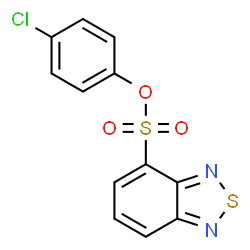 ChemSpider 2D Image | 4-Chlorophenyl 2,1,3-benzothiadiazole-4-sulfonate | C12H7ClN2O3S2
