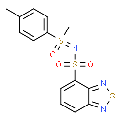 ChemSpider 2D Image | N-[Methyl(4-methylphenyl)oxido-lambda~6~-sulfanylidene]-2,1,3-benzothiadiazole-4-sulfonamide | C14H13N3O3S3