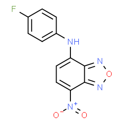 ChemSpider 2D Image | N-(4-Fluorophenyl)-7-nitro-2,1,3-benzoxadiazol-4-amine | C12H7FN4O3