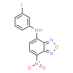 ChemSpider 2D Image | N-(3-Fluorophenyl)-7-nitro-2,1,3-benzoxadiazol-4-amine | C12H7FN4O3