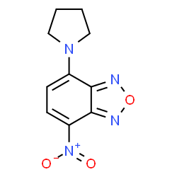 ChemSpider 2D Image | 4-Nitro-7-(1-pyrrolidinyl)-2,1,3-benzoxadiazole | C10H10N4O3