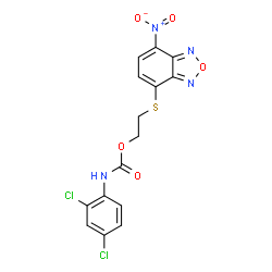 ChemSpider 2D Image | 2-[(7-nitro-2,1,3-benzoxadiazol-4-yl)thio]ethyl N-(2,4-dichlorophenyl)carbamate | C15H10Cl2N4O5S