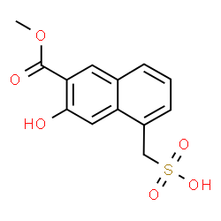 ChemSpider 2D Image | [7-Hydroxy-6-(methoxycarbonyl)-1-naphthyl]methanesulfonic acid | C13H12O6S