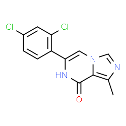 ChemSpider 2D Image | 6-(2,4-Dichlorophenyl)-1-methylimidazo[1,5-a]pyrazin-8(7H)-one | C13H9Cl2N3O