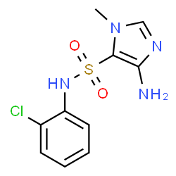 ChemSpider 2D Image | 4-Amino-N-(2-chlorophenyl)-1-methyl-1H-imidazole-5-sulfonamide | C10H11ClN4O2S