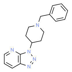 ChemSpider 2D Image | 3-(1-Benzyl-4-piperidinyl)-3H-[1,2,3]triazolo[4,5-b]pyridine | C17H19N5