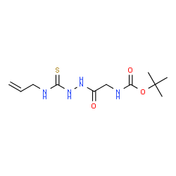 ChemSpider 2D Image | tert-butyl N-(2-{2-[(allylamino)carbothioyl]hydrazino}-2-oxoethyl)carbamate | C11H20N4O3S