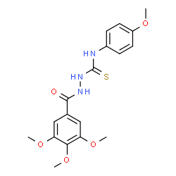 ChemSpider 2D Image | N-(4-Methoxyphenyl)-2-(3,4,5-trimethoxybenzoyl)hydrazinecarbothioamide | C18H21N3O5S