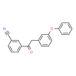 ChemSpider 2D Image | 3-[(3-Phenoxyphenyl)acetyl]benzonitrile | C21H15NO2