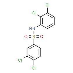 ChemSpider 2D Image | 3,4-Dichloro-N-(2,3-dichlorophenyl)benzenesulfonamide | C12H7Cl4NO2S