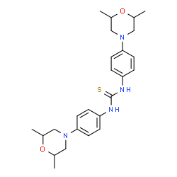 ChemSpider 2D Image | N,N'-di[4-(2,6-dimethylmorpholino)phenyl]thiourea | C25H34N4O2S