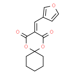 ChemSpider 2D Image | 3-(3-Furylmethylene)-1,5-dioxaspiro[5.5]undecane-2,4-dione | C14H14O5