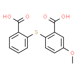 ChemSpider 2D Image | 2-[(2-carboxyphenyl)thio]-5-methoxybenzoic acid | C15H12O5S